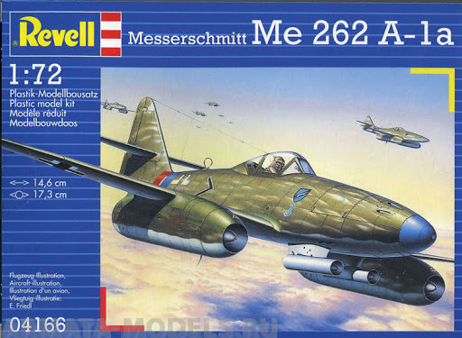 04166RE Самолет Messerschmitt Ме 262 А-1а, 1:72, (3) Revell