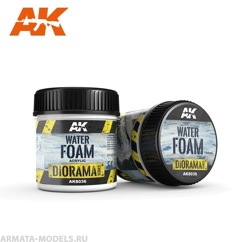 AK8036 Акриловая смесь для имитациии морской пены WATER FOAM - 100ml (Acrylic)