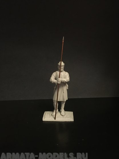 407ТБ Пеший русский ополченец с копьем Три Богатыря