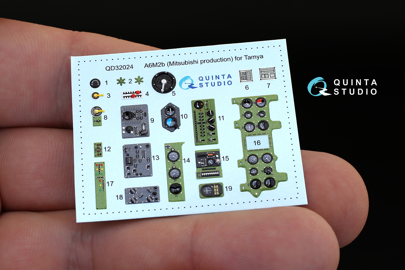 QD32024 1/32 3D Декаль интерьера кабины A6M2b (Mitsubishi prod.) (для модели Tamiya)