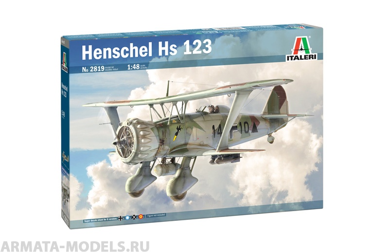 2819ИТ Самолет Henschel Hs 123 Italeri