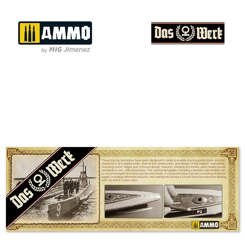 DWA025 Набор масок Saddle Tank Tracing Templates for U-9