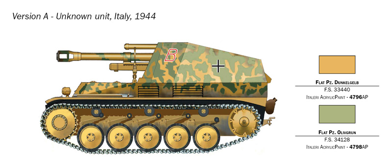 7061ИТ Самоходка SD.KFZ.124 WESPE (10013160/011122/3526709, ИТАЛИЯ) Italeri