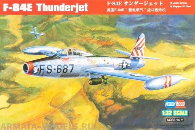83207 Самолет F-84E Thunderjet Hobby Boss