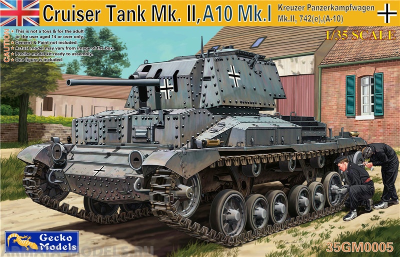 35GM0005 Танк Cruiser A10 Mk.1/ Kreuzer Panzerkampfwagen Mk.II.742 GECKO MODELS