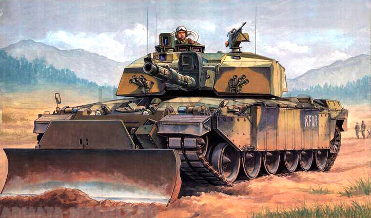 00345 Танк  Челленджер в Косово  Trumpeter