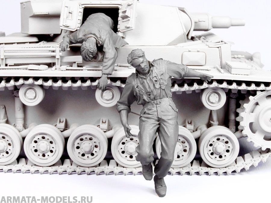 T-35091 Т-35091 Немецкие танкисты эвакуация из подбитого танка II (1941-45 гг) (2) Tank