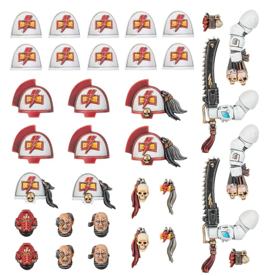 55-23GW Набор Улучшений и декалей для Примарисов Белых Шрамов (White Scars Primaris Upgrades & Transfers)