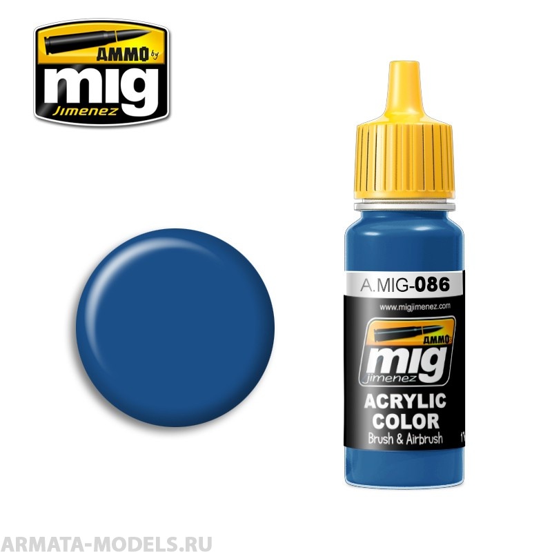 AMIG0086 Ammo Mig Акриловая краска BLUE (RAL 5019) 17 мл