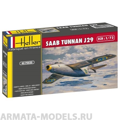 80260 Самолёт Saab Tunnan J29  (1:72) Heller