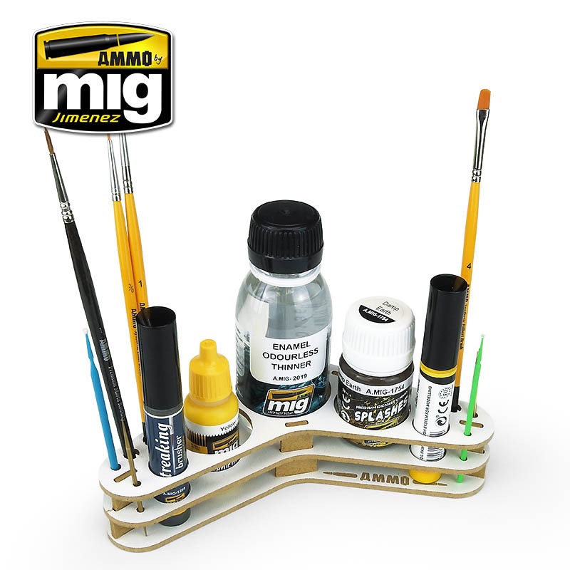 AMIG8028 Ammo Mig Деревянный органайзер BOOMERANG ORGANIZER STORAGE SYSTEM