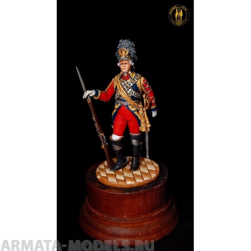 ОП.60.080 Фигура из белого металла Кавалергард в парадной форме 1763-1796 г.г.  Студия Оловянный Парад