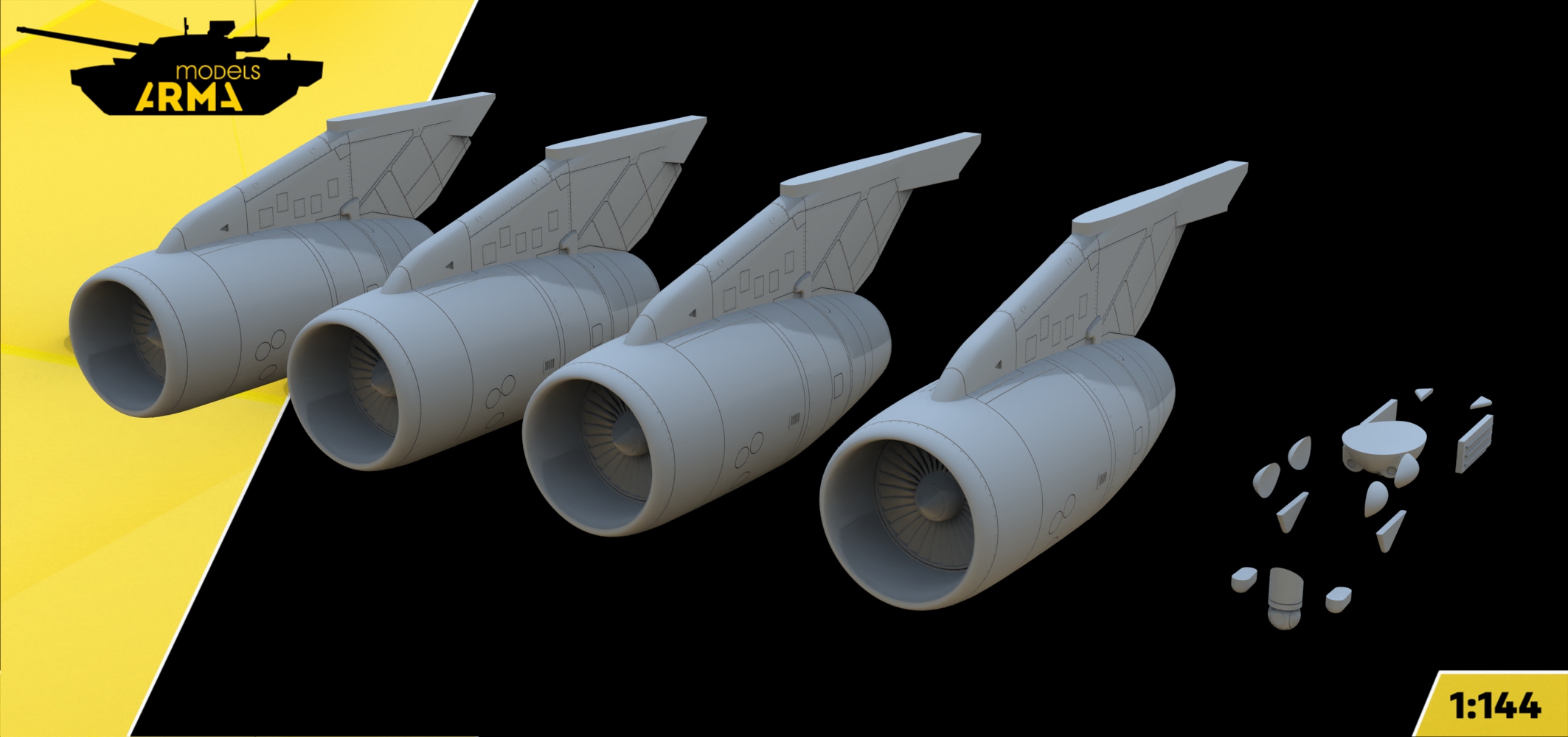 AM7011Z Военно-транспортный самолет Ил-76МД-90А Arma Models