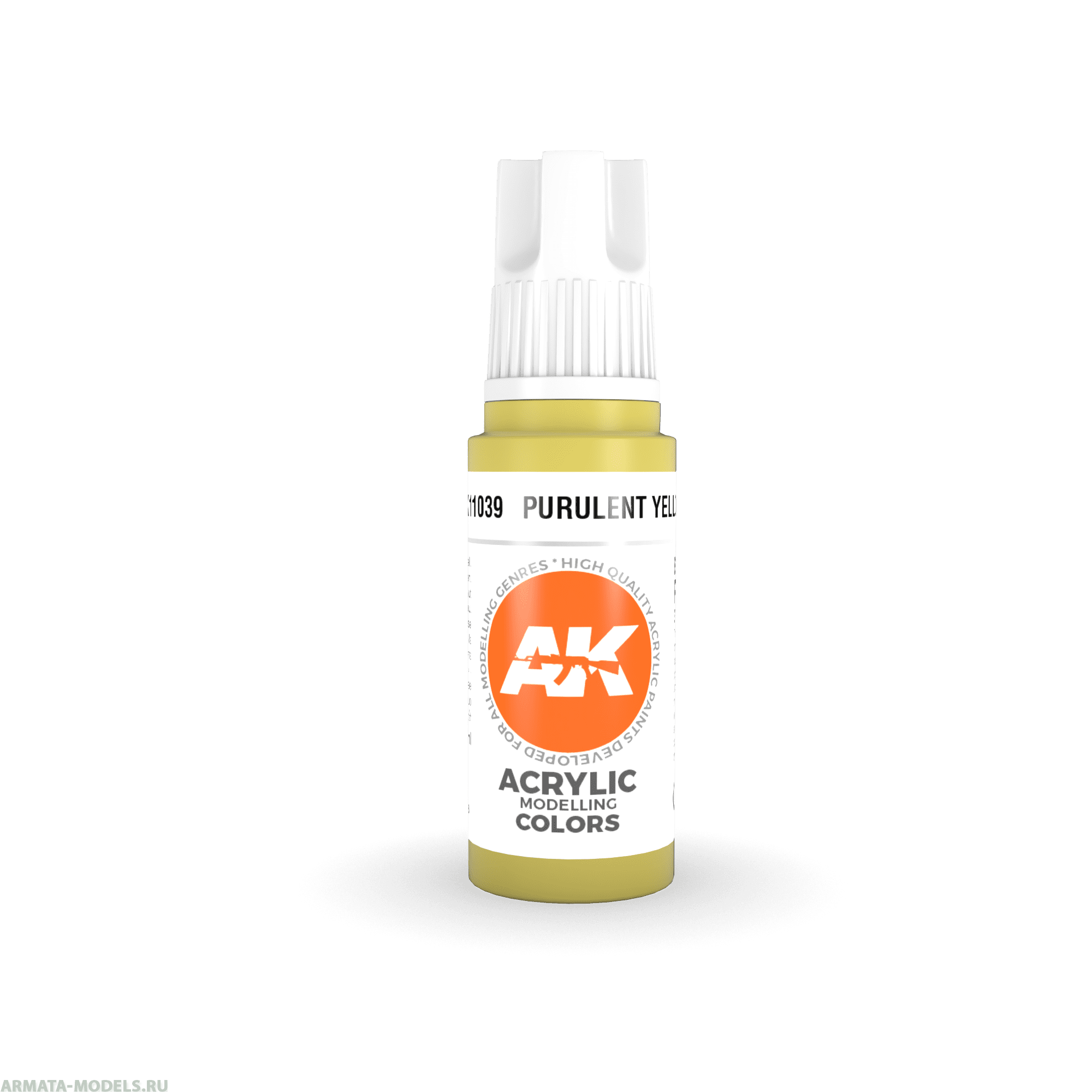 AK11039 Краска акриловая Purulent Yellow 17ml