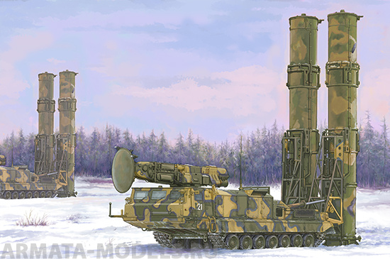 09518P S-300V SAM System 9A82 TELAR 9M82 GIAN Trumpeter