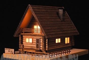 WJ35862 Сборная модель Mori-No-Ie, дом с подсветкой WOODYJOE