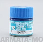 H025  Краска водоразбавляемая художественная т.м. MR.HOBBY  10мл  SKY BLUE