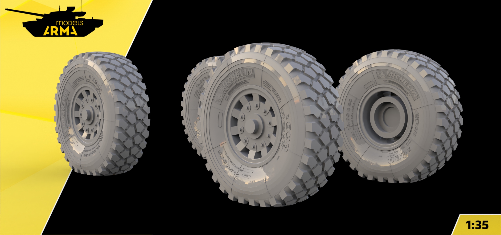 AM35814K Колеса на Бронеавтомобиль ЦСН ФСБ «Фалькатус» Arma Models