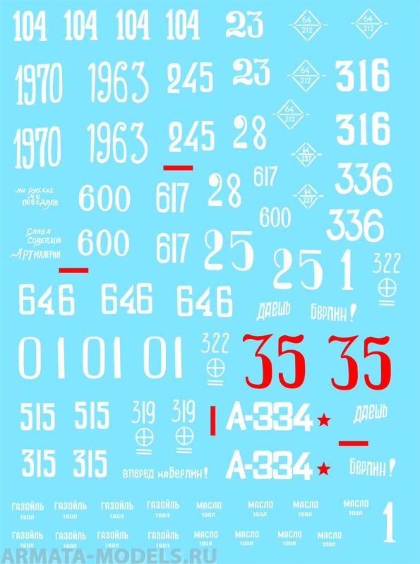 72019CD Декаль ISU-152/ ISU-122 Part I 1/72