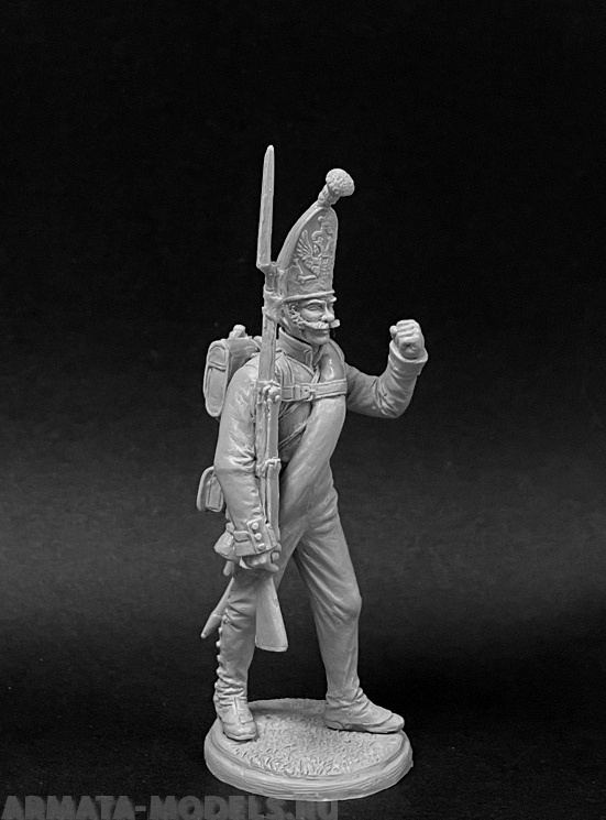 CHM-54251. Унтер-офицер гренадерских полков и рот (3 варианта головы, 2 варианта рук), Россия 1812-14 гг. 54 мм. Материал - смола. Chronos Miniatures