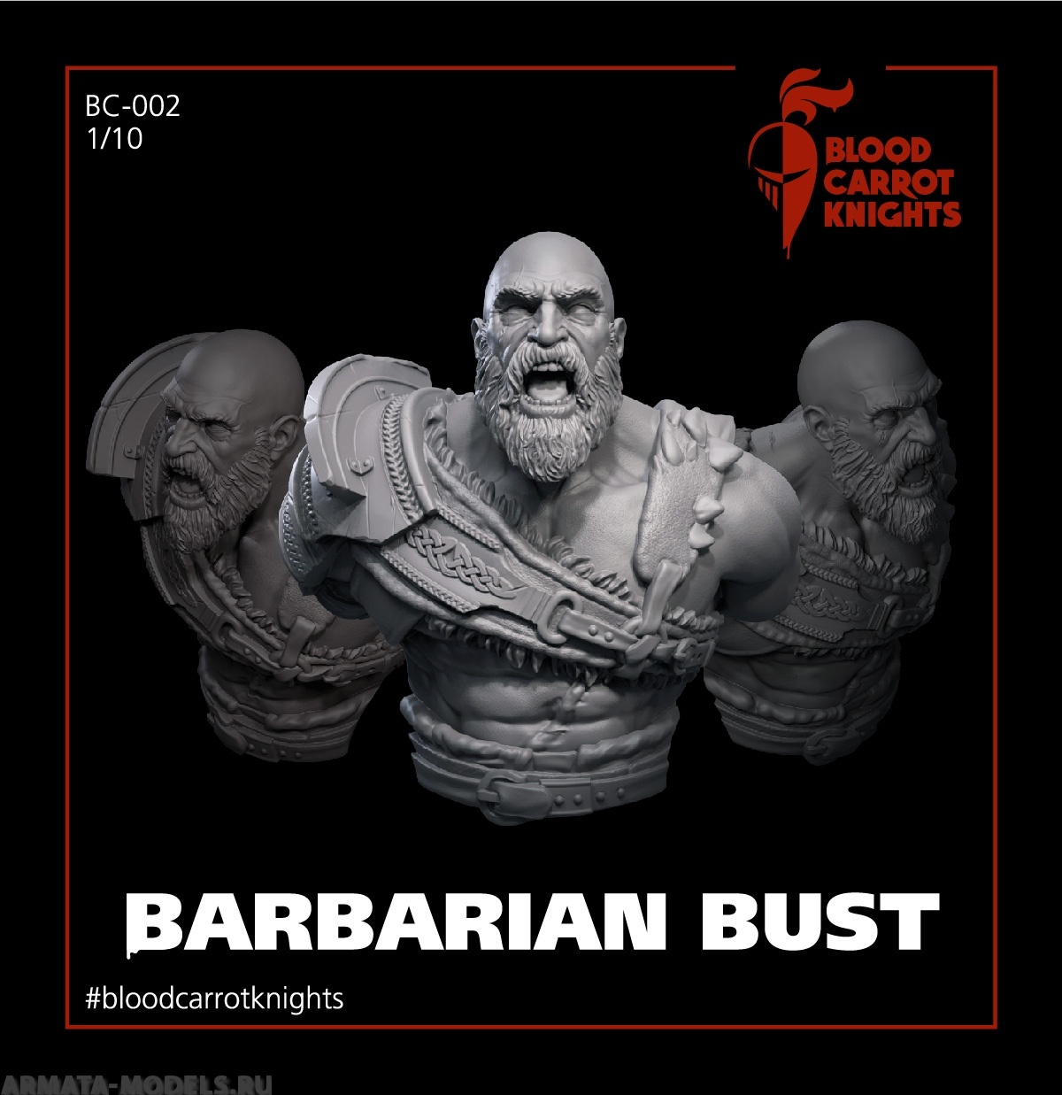 BCK-B-004 Варвар | Бюст 1/10 Blood Carrot Knights