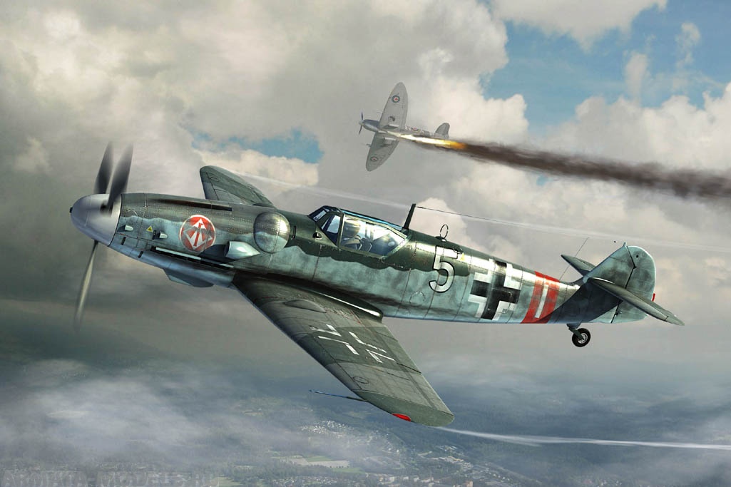 02297 Самолет  Мессершмитт Bf 109G-6(поздний) Trumpeter