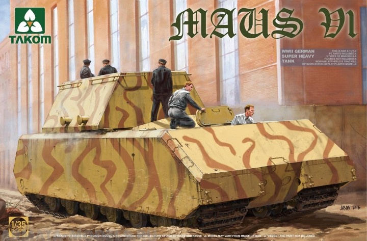 2049T Сверхтяжелый немецкий танк   WWII GERMAN SUPER HEAVY TANK MAUS V1 Takom