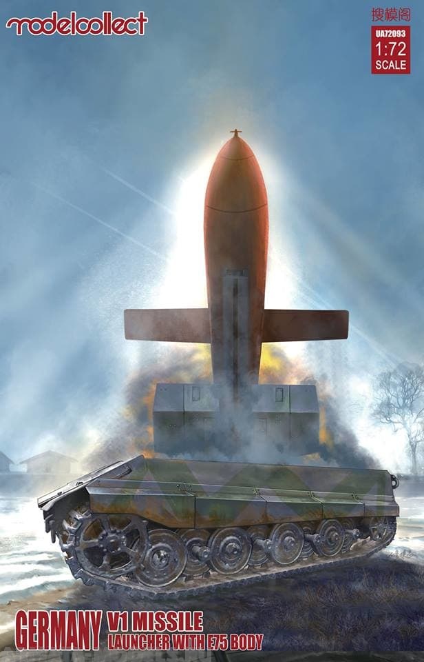 UA72093 1/72 German V1 Missile Launcher w/E75 Body Modelcollect