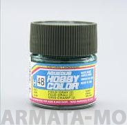 H048  Краска водоразбавляемая художественная т.м. MR.HOBBY  10мл  FIELD GRAY (2)