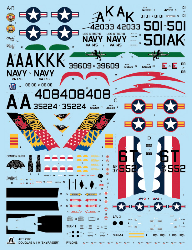 2788ИТ Самолет SKYRAIDER A-1H Italeri