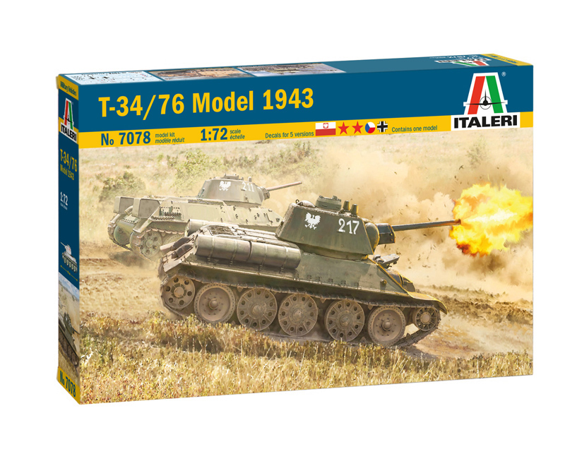 7078ИТ Танк T-34/76 Model 1943 Italeri