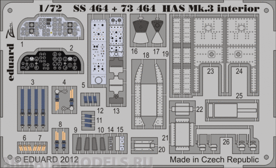 SS464 Фототравление  Wessex HAS Mk.3 S.A. for Italeri kit