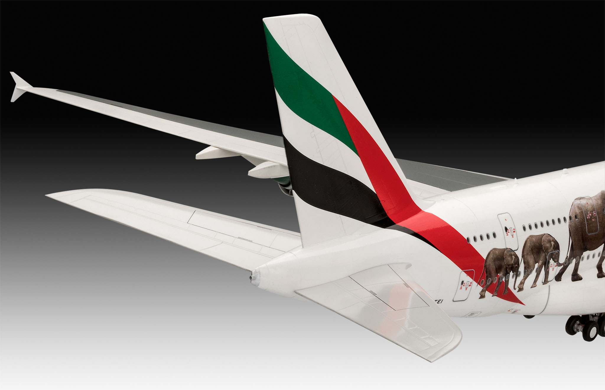 03882RE Самолет Airbus A380-800 Emirates  Wild Life Revell