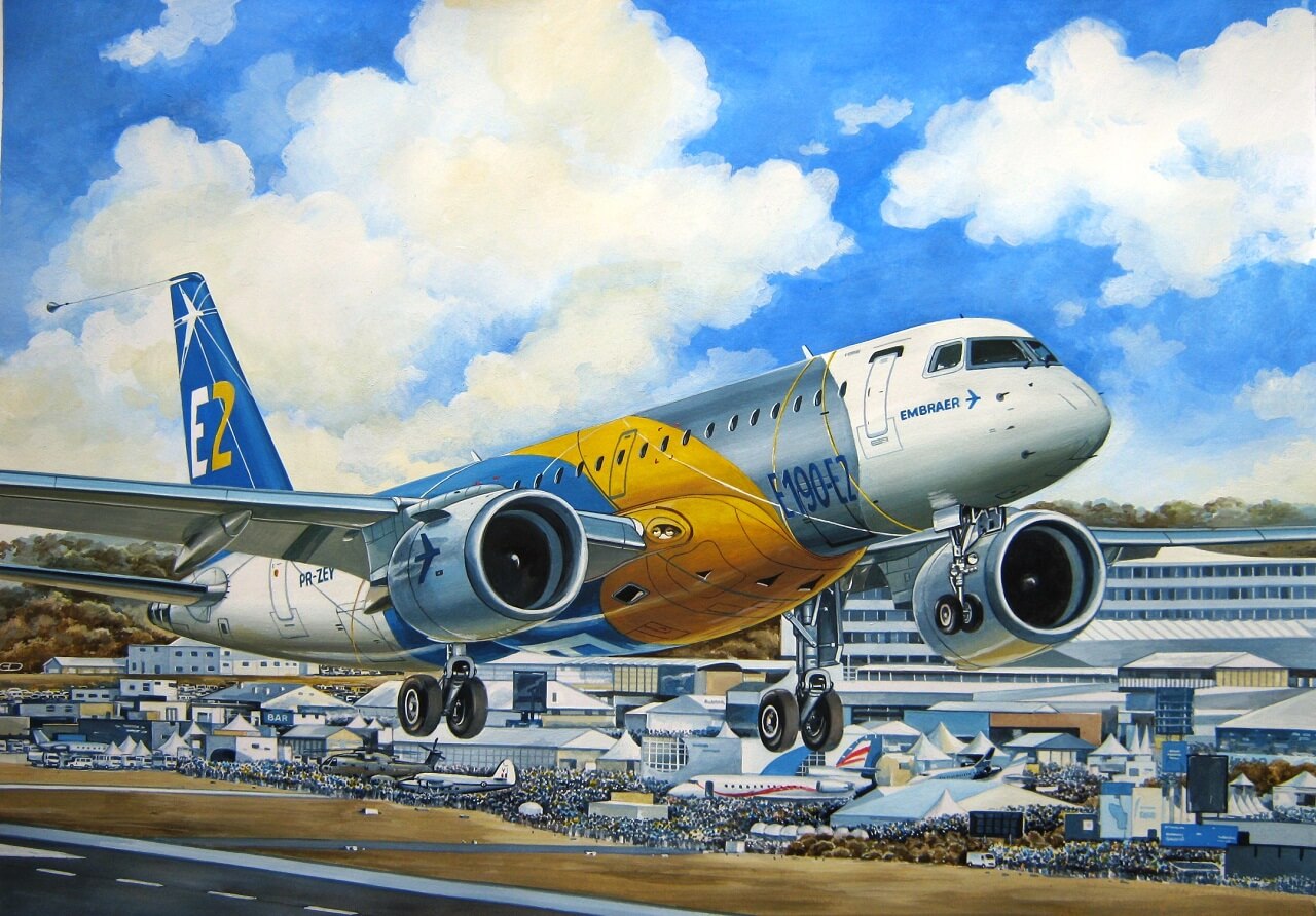 ЕЕ144152_2 Авиалайнер EMB 190E2 HELVETIC AIRWAYS Восточный экспресс