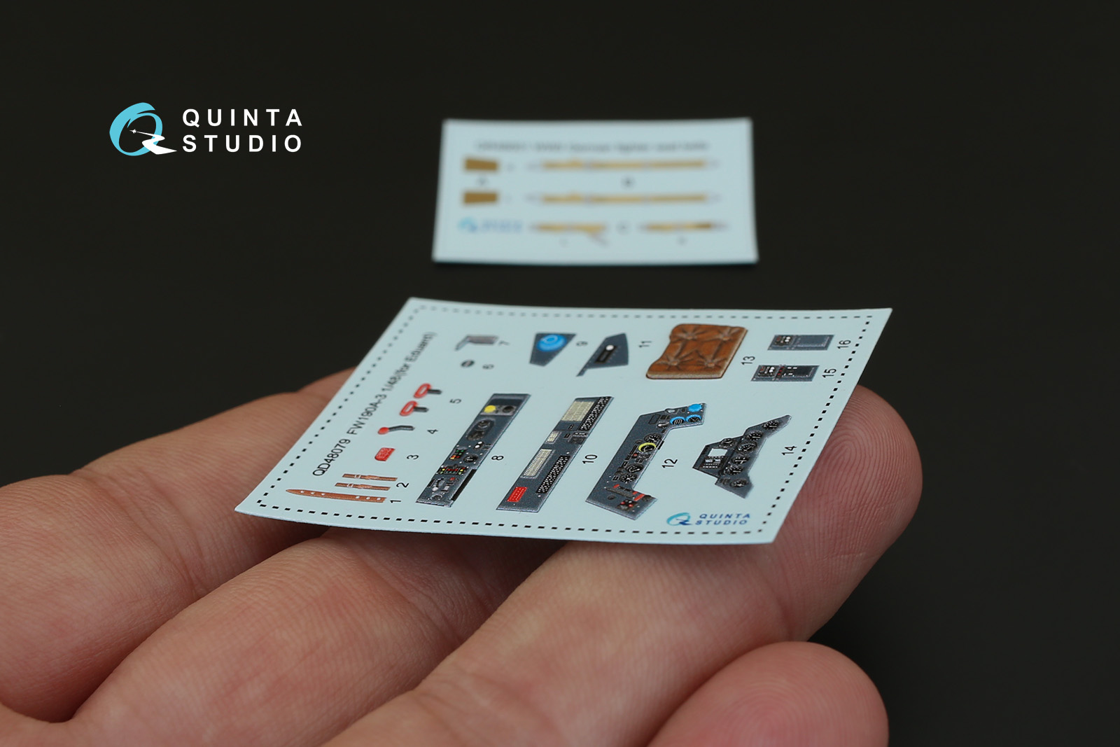 QD48079 3D Декаль интерьера кабины Fw 190A-3 (для модели Eduard) Quinta Studio