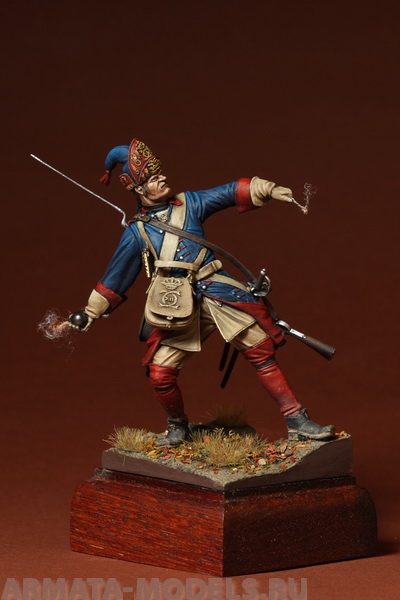 75-002SOGA Grenadier of the Swedish infantry. Great Northern War 1700-1721 SOGA Miniatures