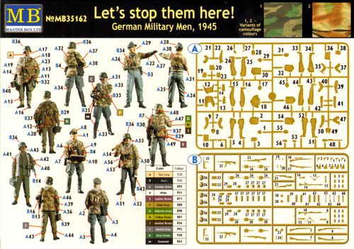 Набор фигурок MB35162 Фигуры Lets stop them here!, Немецкие военные, 1945 Master Box (MB)