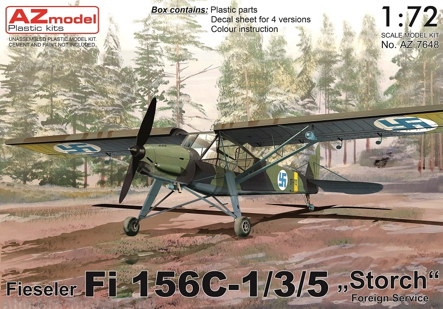 AZ7647 Fieseler Fi 156C-1/3/5 “Storch” Foreign Service AZmodel Plastic kits