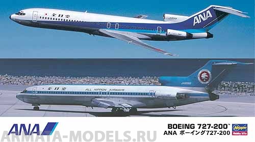 10672 Самолет ANA B727-200 Hasegawa