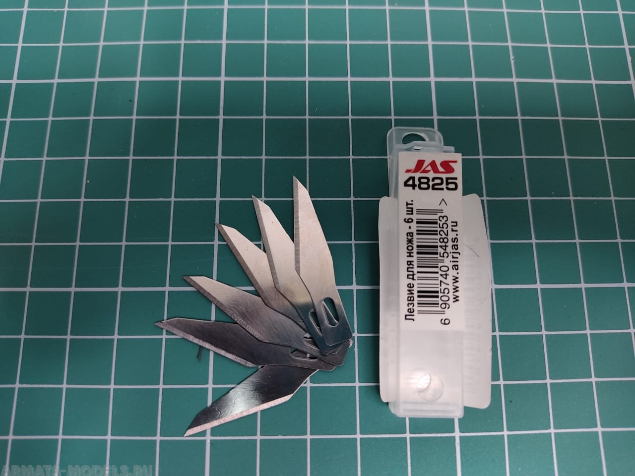 4825J Лезвия для ножа цангового и модельного, 0,5 х 6 х 39 мм, 6 шт./уп.