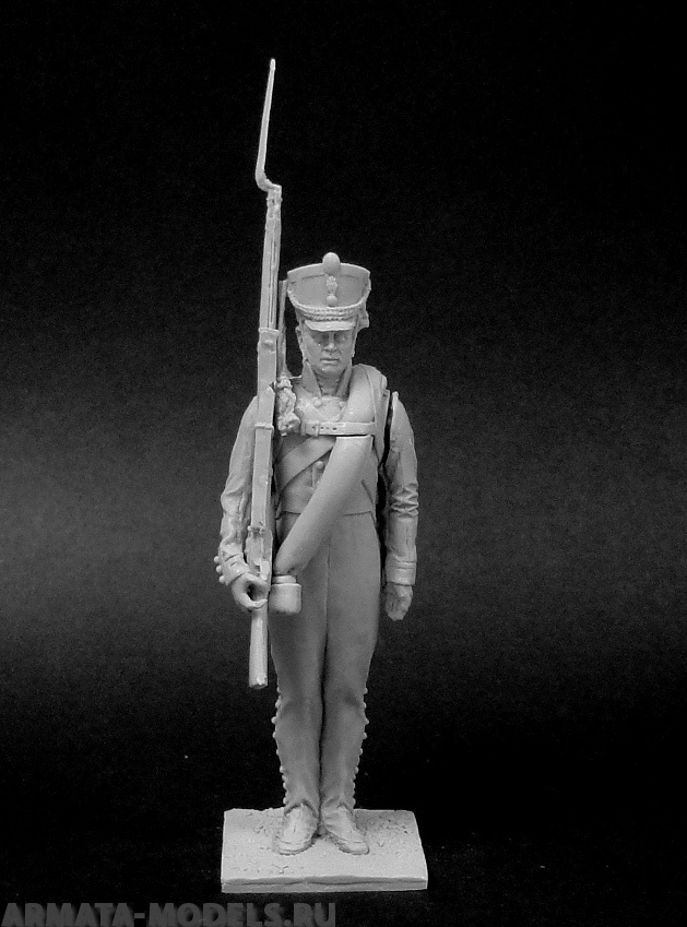 CHM-54218. Унтер-офицер пехотных (или егерских) полков, Россия 1812-14 гг. 54 мм. Материал - смола. Chronos Miniatures