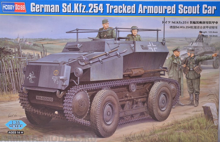 82491 Бронеавтомобиль	German Sd.Kfz.254 Tracked Armoured Scout Car Hobby Boss