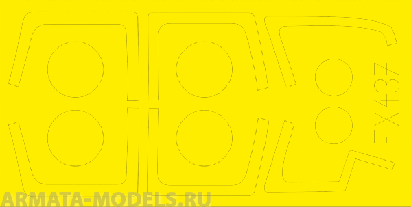 EX437ED  Окрасочная маска S-30M-2 Flanker (for Academy kit) 1/48