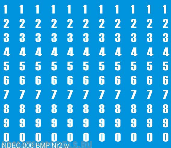 NDEC006 Произвольные цифры для БМП 1/2