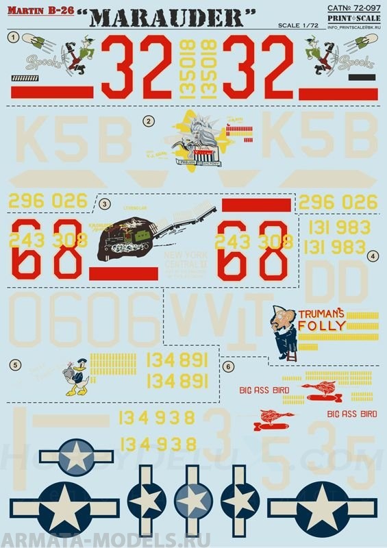 PS72-097 Декаль B-26 Marauder
