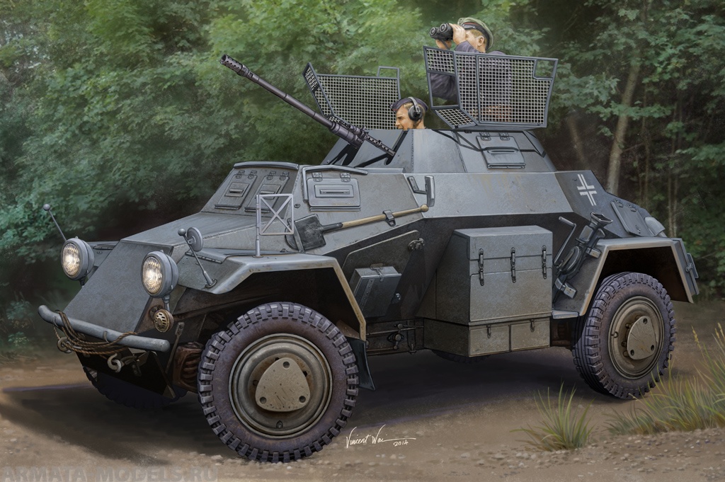 83815 Бронемашина	German Sd.Kfz.222 Leichter Panzerspahwagen (1st Series) Hobby Boss