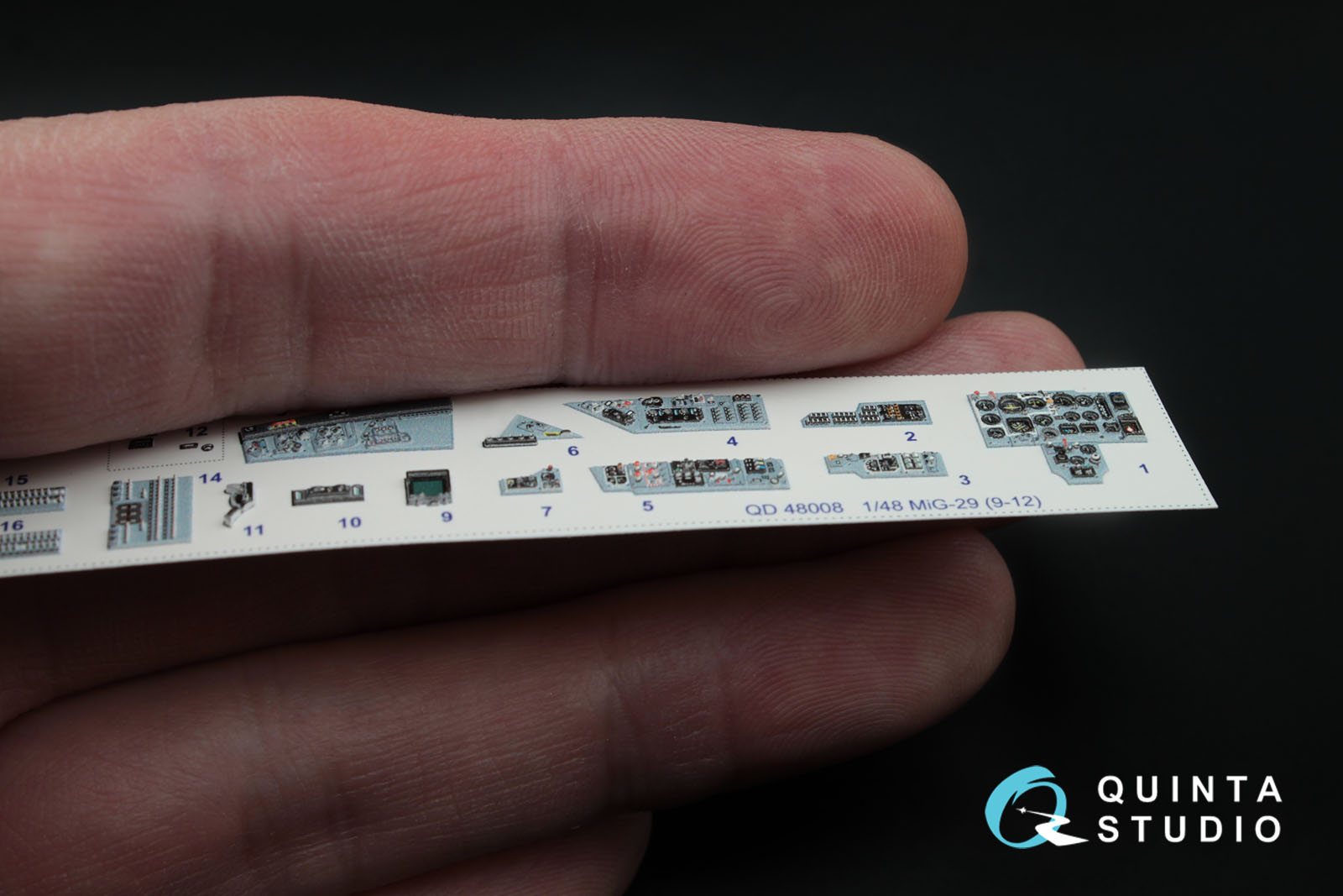 QD48008 1:48 3D Декаль интерьера кабины  МиГ-29 (9-12) (для модели GWH)