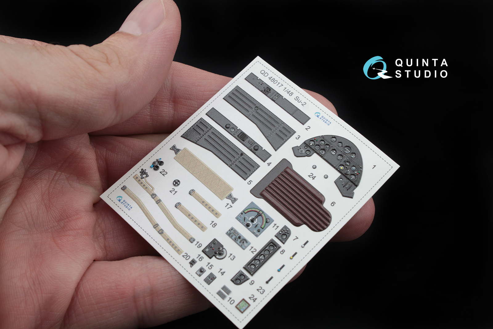 QD48017 1:48 3D Декаль интерьера кабины  Су-2 (для модели Звезда)