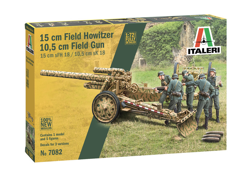 7082ИТ Пушка 15 cm Field Howitzer / 10,5 cm Field Gun Italeri
