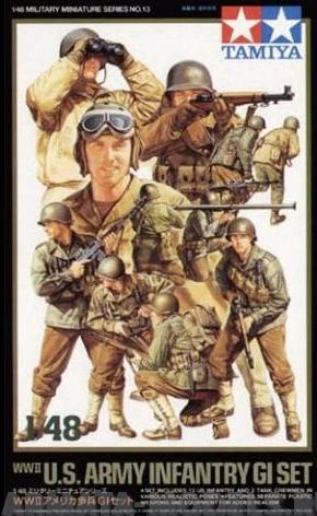 32513T Американские пехотинцы и 2 танкиста. Tamiya